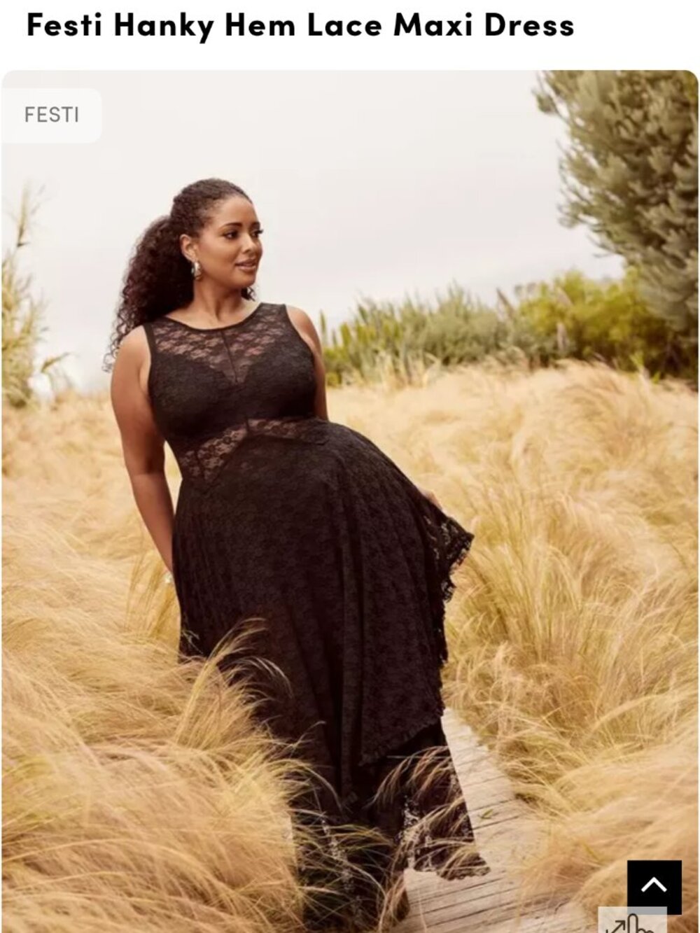 Torrid Festi Hanky Hem Lace Maxi Dress